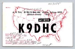 Ham Radio Qsl/qso K9DHC KA7BZB Indiana Usa 1982 Kenwood TS-520S Map. Fixed Price $16.99.