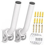 Universal Wireless Bridge Pole & Wall-mounted Antenna Mast WHITE-2PACK. Fixed Price $39.50.