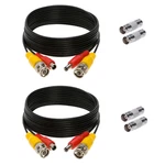 2 30FT Video Power Cable Bnc Dc Security Camera Extension Cord For Cctv. Fixed Price $19.78.