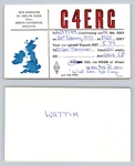 Ham Radio Qsl Qso Postcard C4ERC, Hull, North Humberside, England. Fixed Price $13.99.