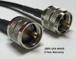 PL-259 Uhf Male To RG8X Low Loss Coax Cable Pick Lot Length Usa. Fixed Price $123.99.