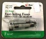 Great Radio Shack 15- Amp Fast-acting Fuses Power Electric Compact New Silver. Fixed Price $285.45.