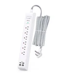 Surge Protector Power Strip 10 Ft With 4 Ports 2 Usb-c 6 Ac Outlets, Flat.... Fixed Price $25.57.