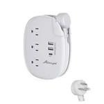 Alitayee Usb Portable Travel Power Strip With 3 Outlets Ports Fast Chg.. Fixed Price $15.73.