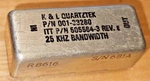 K&l Quartztek 001-33280 Itt 505564-3 BW=25KHZ Band Pass Filter 5915-01-073-0231. Fixed Price $9.95.