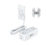 Tessan Flat Plug Extension Cord 10FT Surge Protector Power Strip, 900 Joules. Fixed Price $27.13.