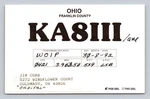 Ham Radio Qsl KA8III Ohio Usa 1992 Atlas 210X Indoor Antenna. Fixed Price $16.99.