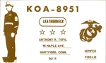 KOA-8951 Us Marine Leatherneck Cb Radio Qsl Card Hartford Ct Anthony Tofil. Fixed Price $7.95.