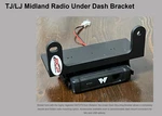 Jeep Tj, Lj Hidden Mount - Under Dash Midland MXT275 MXT575 Gmrs Bracket. Fixed Price $39.95.