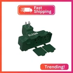 Elecan 3-OUTLET Wall Plug Adapter Green,heavy Duty Outdoor Power Splitter,weathe. Fixed Price $11.46.