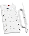 Superdanny Power Strip Surge Protector With 22 Ac Usb - 6.5 Ft, White. Fixed Price $42.79.