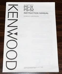Original Kenwood PS-31 PS-52 Power Supply Instruction Manual. Fixed Price $20.00.