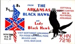 Vintage Postcard Cb Ham Radio Qsl Arkansas Blackhawk Lady Stars & Bars. Fixed Price $24.99.