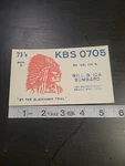 Vtg Qsl Cb Ham Radio Card KBS-0705 Wisconsin Blackhawk Trail Indian Chief. Fixed Price $6.00.