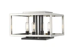 Quadra 4-LIGHT Flush Mount Ceiling Brushed Nickel With Black. Fixed Price $312.00.