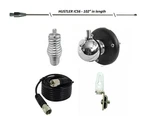 Hustler 102" Cb Radio Antenna Combo Kit, Ball Mount, Spring, 9' Coax, Tie Down. Fixed Price $149.87.