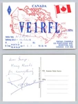 Ham Radio Qsl Qso Postcard VE1RFL, Moncton, Nb, Canada. Fixed Price $13.99.