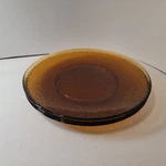 Anchor Hocking Lido Pebble Amber Glass Dinner Plates 11 Set Of 3 Vintage. Fixed Price $22.28.