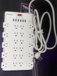 Superdanny 22 Outlet Power Strip Surge Protector Ac 6.5 Ft White Usb-c USB-2.0. Fixed Price $20.00.