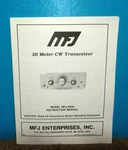 MFJ-9020 20M Cw Transceiver Instruction Manual Oem 1992 Excellent Condition. Fixed Price $9.95.