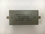 Allen Avionics VFL4P5 Delay Equalized Lowpass Filter FC=4.5 Mhz 75 Ohm. Fixed Price $18.24.