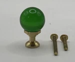 Pack Of Ten Round Green Crystal Glass Knobs Gold Base Drawer Cabinet Pulls. Fixed Price $19.99.
