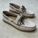 Sperry Top Sider Mens 9 Original 2 Eye Boat Shoes Leather Loafer Linen. Fixed Price $59.97.