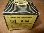 Nos Nib Vintage Stancor A-53 Interstage Transformer Ham Estate, 20S Radio Resto. Fixed Price $59.95.