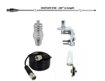 Hustler 102" Stainless Steel Antenna Kit, 9FT Coax, Spring, Mount, & Tie Down. Fixed Price $134.65.