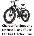 Fast Battery Charger Power Supply For Speedrid 26" X 4" Fat Tire Electric Bike. Fixed Price $37.48.
