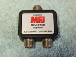 MFJ-916B Duplexer 1.3-225 & 350-540 Mhz W/SO-239 For Ham Radio Dual Band Mobile. Fixed Price $44.99.