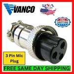Vanco CBC3X Radio Microphone Pin Female Panel Jack Replacement Chrome Kit. Fixed Price $7.95.