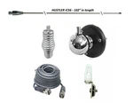 Hustler 102" Cb Radio Antenna Kit, Ball Mount, Spring, 18' RG8X Coax, Tie Down. Fixed Price $153.67.