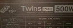 Fsp Twins Pro 500W 1+1 Atx Redundant Power Supply Hot-swappable 80+ Gold Psu. Fixed Price $270.00.
