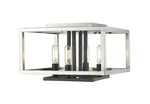 Z-lite 456F Nickel/black Quadra 4-LIGHT 13"W Flush Mount Square Ceiling Fixture. Fixed Price $283.86.
